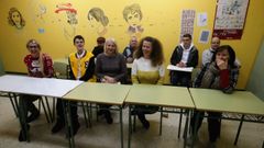 Los estudiantes de la clase de espa�ol en la Escuela Oficial de Idiomas de Monforte.