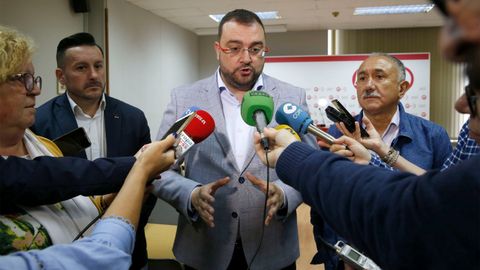 Javier Fernndez Lanero, Adrin Barbn y Pepe lvarez