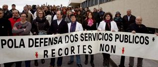 Protestas contra los recortes de la Xunta
