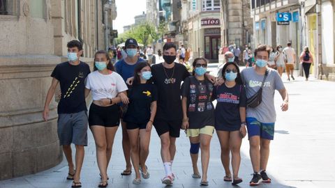 Turistas cuentan su experiencia en Lugo y c�mo adoptan las medidas contra el covid-19