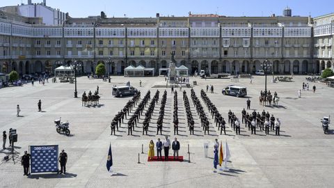 El delegado del Gobierno en Galicia, Pedro Blanco, preside este martes el acto de presentaci�n de los polic�as nacionales en pr�cticas que se incorporan a las comisar�as de Galicia