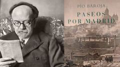 Retrato de P�o Baroja. A la derecha, detalle de la portada del libro.