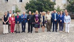Representantes de varias instituciones acompañaron al obispo, Leonardo Lemos, en el acto de la firma de adhesión de la diócesis a la Carta Europea de Seguridad Vial
