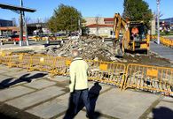 Aspecto que ofrec�an ayer las obras de Bouzas.