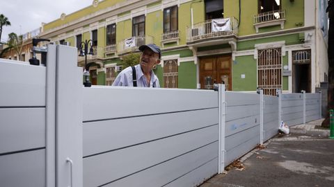 Barreras contras las inundaciones en el barranco de la Saleta en Aldaia, Valencia