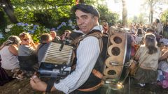 C�sar Freir�a, na Cea Medieval do Asalto ao Castelo de Vimianzo, a comezos deste mes de xullo.
