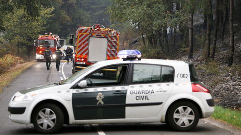 Corte de la carretera entre Monforte y Pobra do Brolln a la altura de Chavaga