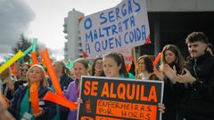 Protesta de las enfermeras en el Chuac (A Corua)
