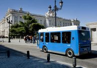 Veinte buses recorren Madrid.
