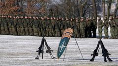 Soldados alemanes de la OTAN en Kaunas (Lituania)