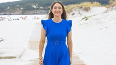 Luc�a Freitas, en Laxe, este agosto.