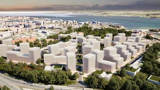 Recreaci�n de la urbanizaci�n que promueve la Xunta en monte Mero, en A Coru�a