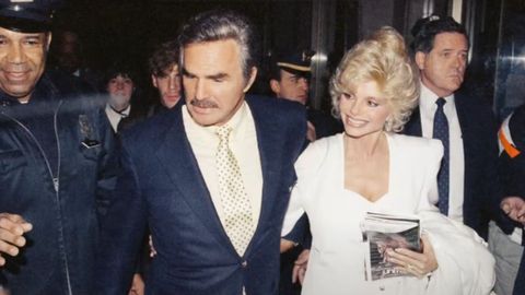 Captura de vídeo con imágenes de archivo de Loni Anderson junto a Burt Reynolds