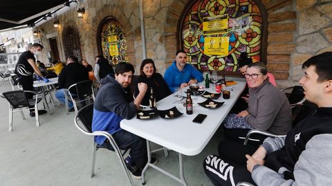 La terraza de Vinoteca Aquitania este viernes