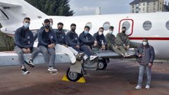 Los alumnos del CIFP de As Mercedes de Lugo montaron el Falcon 20 que les cedió el Ejército del Aire