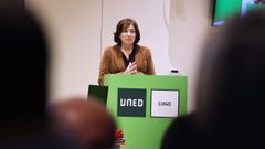 Carmen Lence durante la apertura del curso acad�mico de la UNED de Lugo