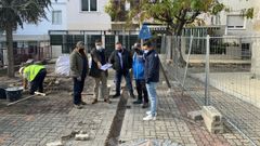 Obras en el parque do Sagrado Coraz�n.