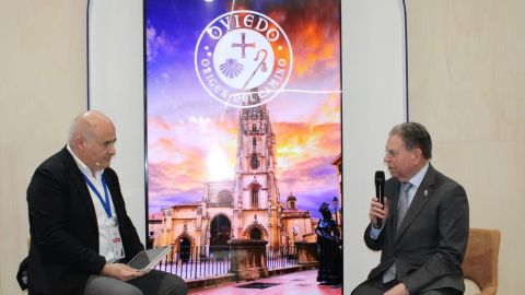 El alcalde de Oviedo, Alfredo Canteli, participa en la inauguraci�n del stand de Oviedo en Fitur