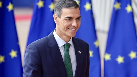 Pedro Sánchez en la reunión de líderes europeos en Bruselas.