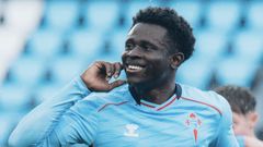 El jugador del Celta Fortuna Berdnard Somuah, en un partido de la presente temporada.