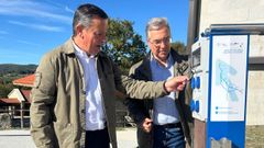 El presidente de la Diputacin, Luis Menor, supervisando la estacin de Pior