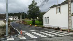 Entrada a Parga desde A Moscosa, ahora en obras  