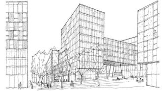 Recreacin de la nueva avenida Casanova de Eirs, un vial mixto que conectar el parque de Oza con el de Eirs.