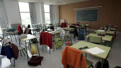 Aula del Instituto de Pedrouzos, en Bri&oacute;n,&nbsp; d&iacute;as despu&eacute;s de su inauguraci&oacute;n, en enero del 2008