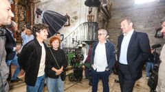 El conselleiro de Cultura, L&oacute;pez Campos, visit&oacute; el set de rodaje y comparti&oacute; impresiones con los actores y el director
