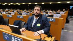 Elalcalde de San Xon de Ro (Ourense), Xos Miguel Prez Blecua, durante el Comit Europeo das Rexins (CdR).