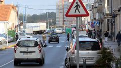 Punto de la avenida de Galicia donde se originaron los atascos, frente a la cofrad�a
