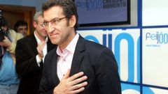 Feijoo, la noche electoral del 1 de marzo del 2009, tras ganar las elecciones gallegas con mayor�a absoluta