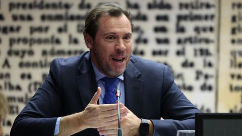 El ministro de Transportes, �scar Puente, en su anterior comparecencia en la comisi�n del Senado el 28 de noviembre del 2024.