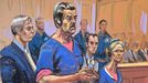 Las ilustraciones de Nicol�s Maduro y Cilia Flores en su comparecencia ante un tribunal federal en Nueva York