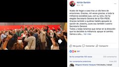 Felicitaciones en el perfil de Adri�n Barb�n.Felicitaciones en el perfil de Adri�n Barb�n