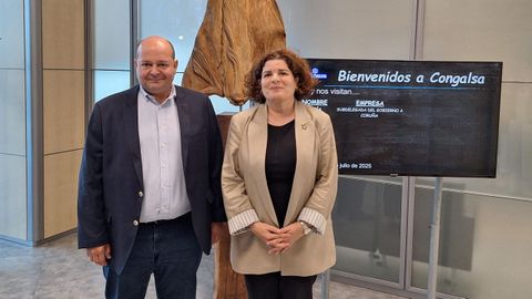 Luis Miguel Simarro y Mar�a Rivas, en la sede de Congalsa.