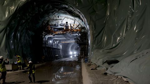 Obras de los tneles del tren al puerto exterior