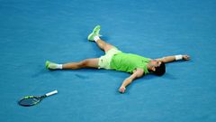 Carlos Alcaraz, tras la victoria. 