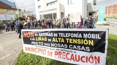 Concentraci�n ante el Concello de Coristanco