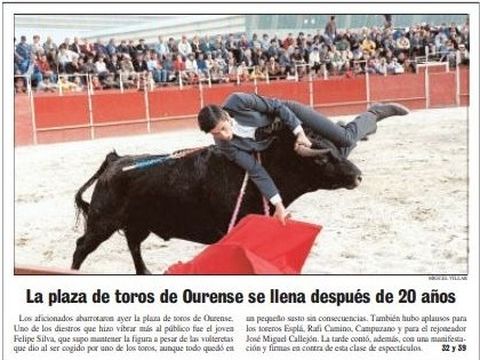 Portada de La Voz de Galicia, del 10 de junio del 2000
