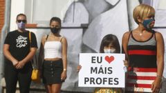 Imagen de archivo de una protesta para pedir m�s profesores durante la pandemia