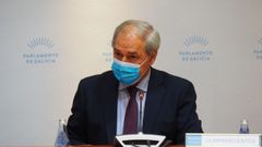Tom�, presentando los presupuestos de la Diputaci�n en el Parlamento de Galicia en d�as pasados 
