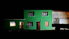 Casa en la que tirotearon al vecino de Aboi, en Mux�a