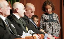 De izquierda a derecha, los tres premiados, Jos� Seoane, Luis Al�ez y Nacho Mir�s. 