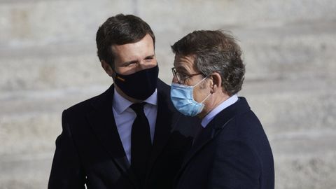 Feijoo y Pablo Casado, en una imagen de diciembre del a�o 2020