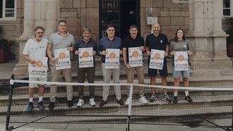 Presentaci�n del Open Ourense - Circuito Nacional de tenis. Estuvieron presentes el presidente da Federaci�n Galega de Tenis, Jos� Mosquera; el jefe del Servizo de Deportes da Xunta, Manuel P�rez; el presidente del Club Santo Domingo, Alfonso Junco; el diputado provincial, Jorge Pumar; el concejal de Deportes, An�bal Pereira; el representante de Padelprix, Iago Laredo; y la directora del torneo, Elsa Corral
