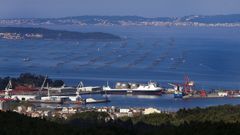 Vista�del puerto de inter�s general del Estado de Vilagarc�a de Arousa.