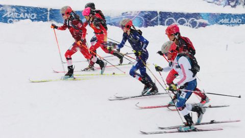 Prueba de esprint de esqu� de monta�a en la que Ana Alonso ha ganado el bronce