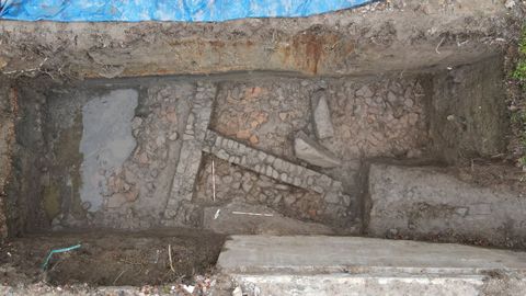Restos arqueolgicos de poca romana hallados en el entorno del Museo do Mar