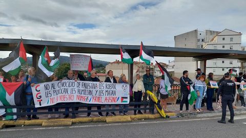 Protestas de la Etapa 16 de La Vuelta a Espaa entre Poio y Mos
